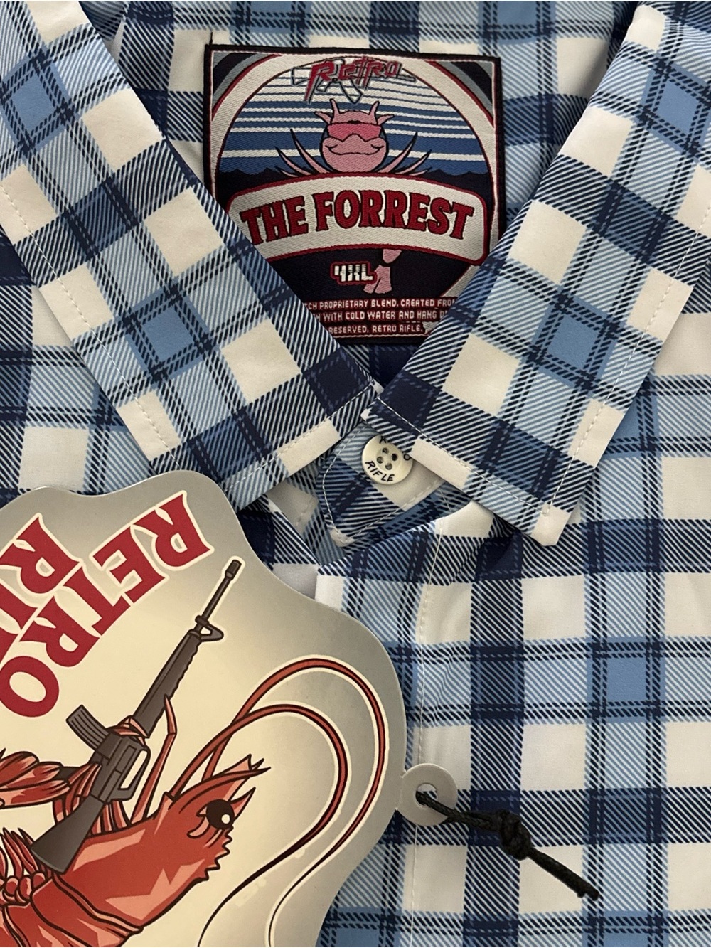 Retro Rifle Forest Button Down - 4XL - Picture 5 of 10